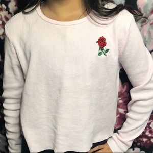 rose logo pink long sleeve